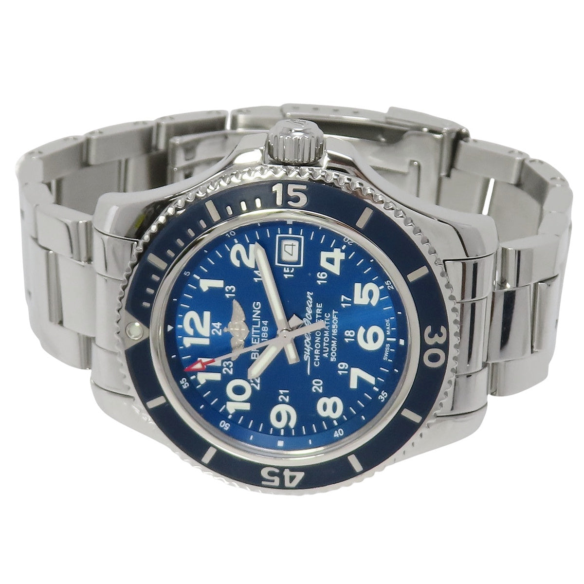 スーパーオーシャン2 42 A17365D1 SS ブルー 自動巻き メンズ