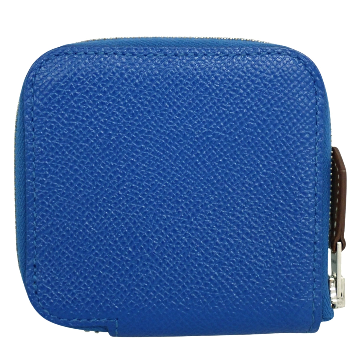 Azap Compact Mini Silk'in Veau Epsom Bleu Zellige Silver Hardware C Stamp