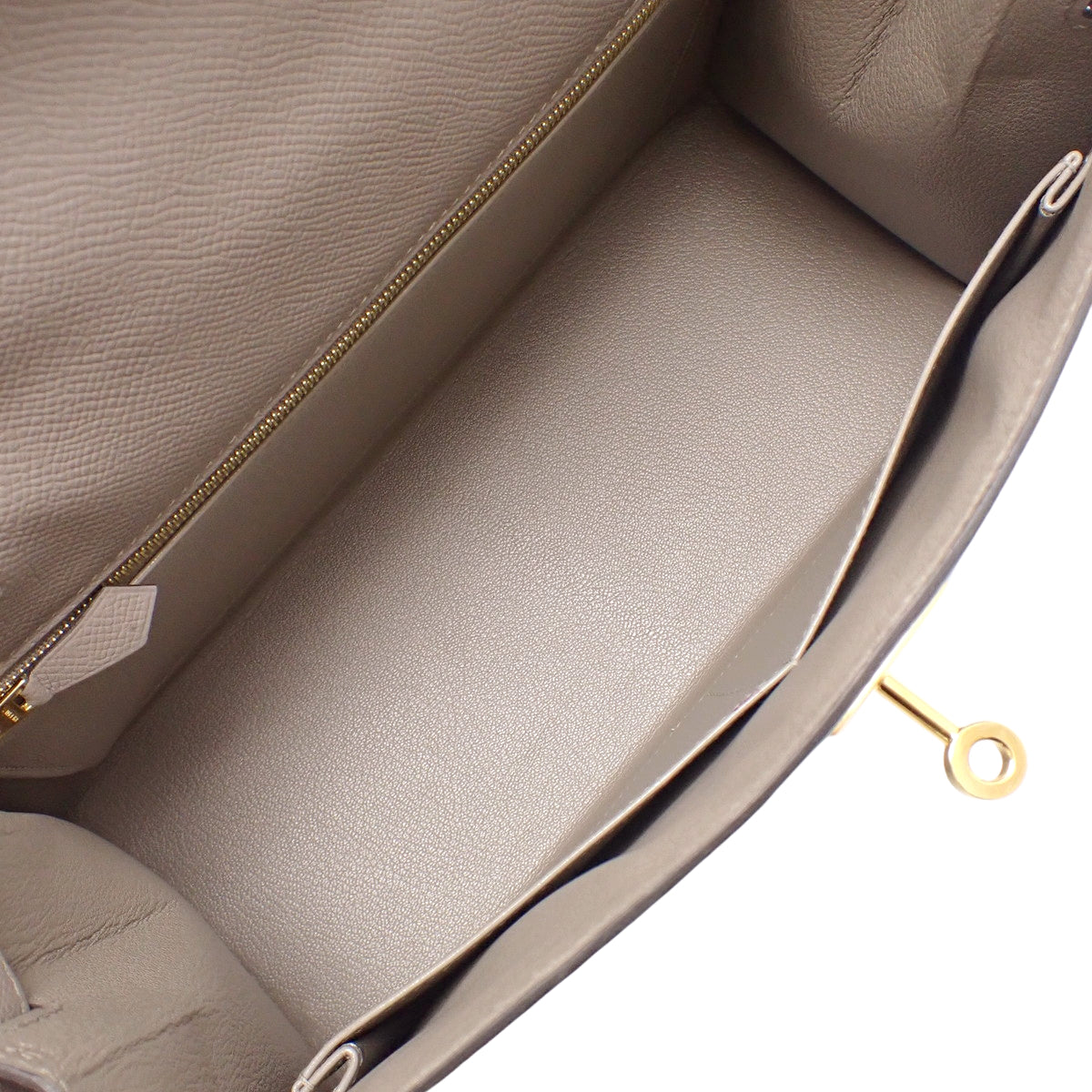 Kelly 28 (External Stitching) Veau Epsom Leather Gris Asphalt Gold Hardware C Stamp