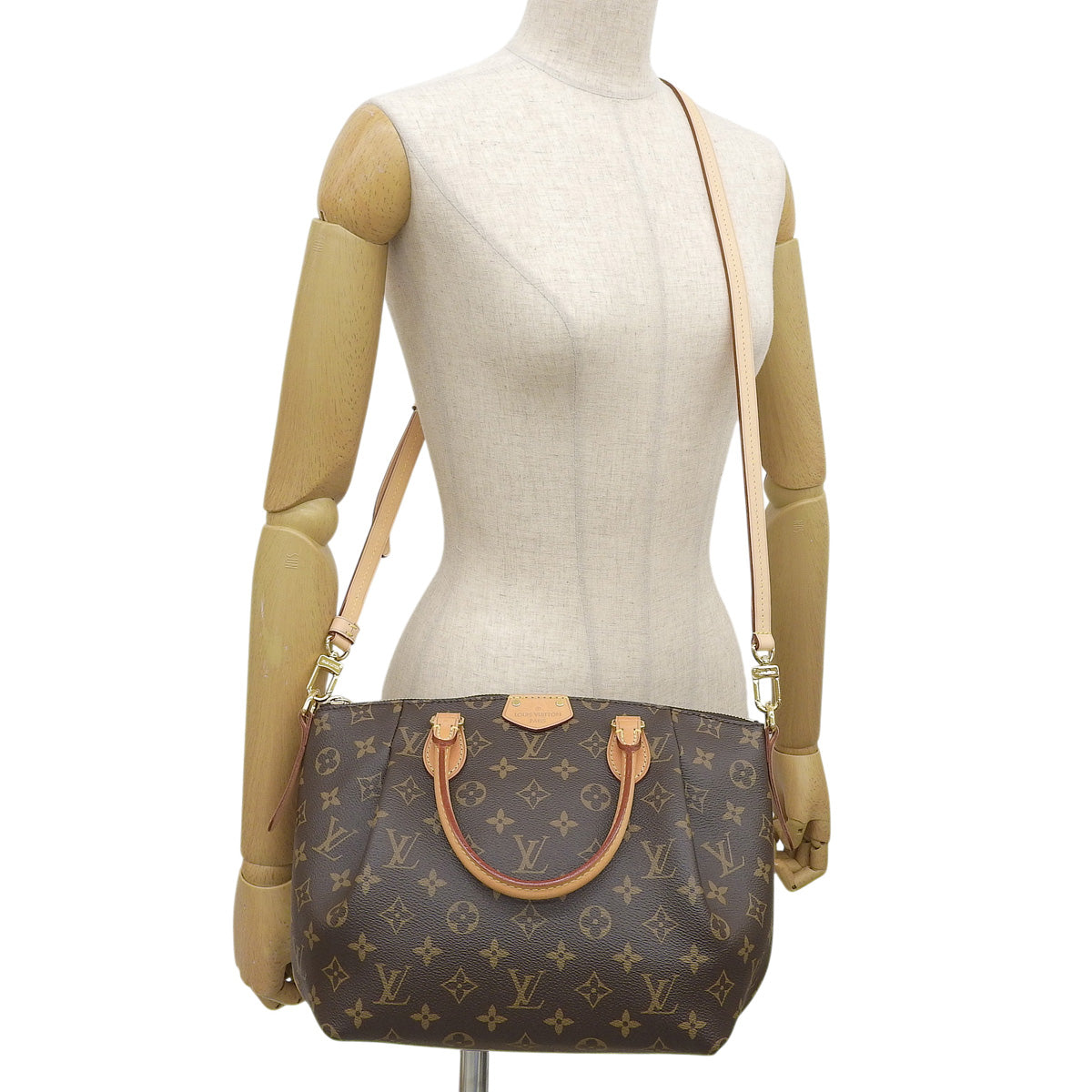 Monogram Turen PM Monogram Canvas and Natural Leather Brown M48813