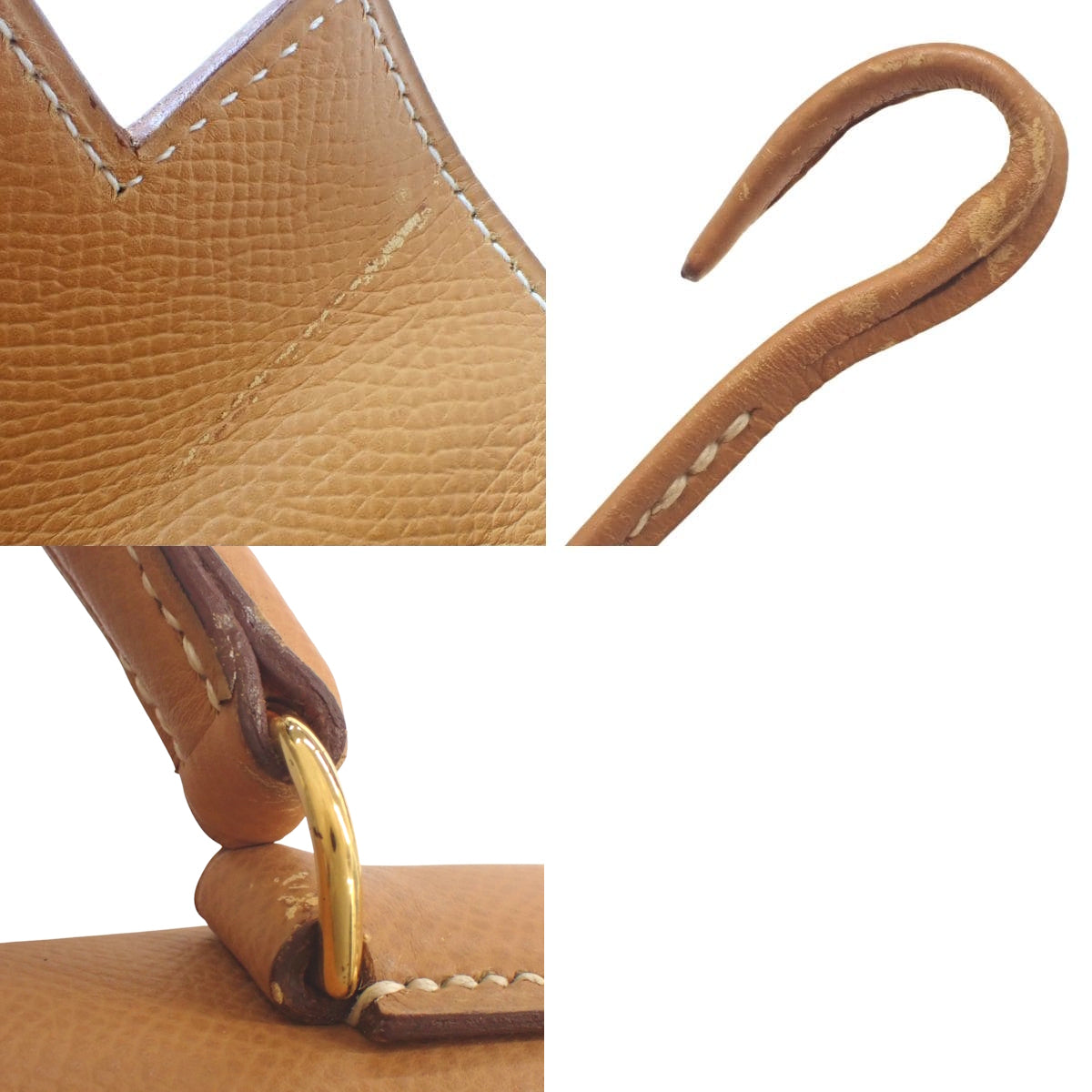 Kelly 28 (Outside Stitching) Cushvel Natural Sable Gold Hardware ○U Stamp