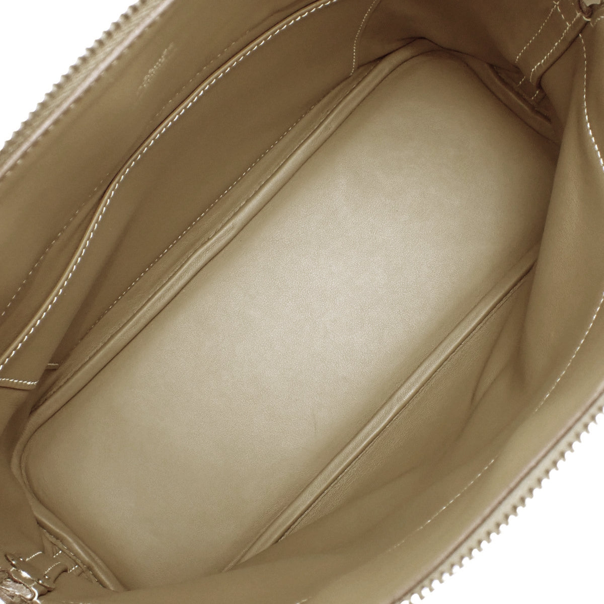 Bolide 31 Clemence Leather Palladium Hardware Etoupe Silver Hardware D stamp