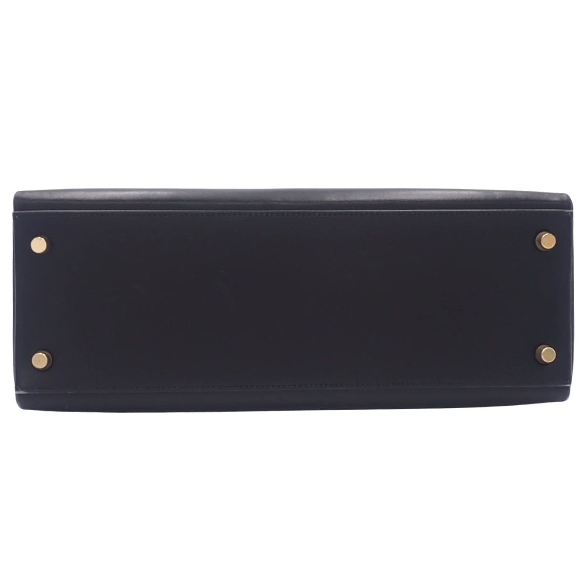 ケリー32(内縫い) ボックスカーフ ブラック ゴールド金具 ○X刻印