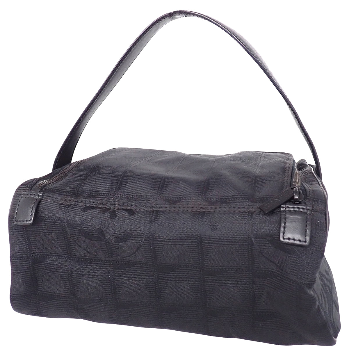 ニュートラベルライン バニティバッグ ナイロンジャガード ブラック A15829