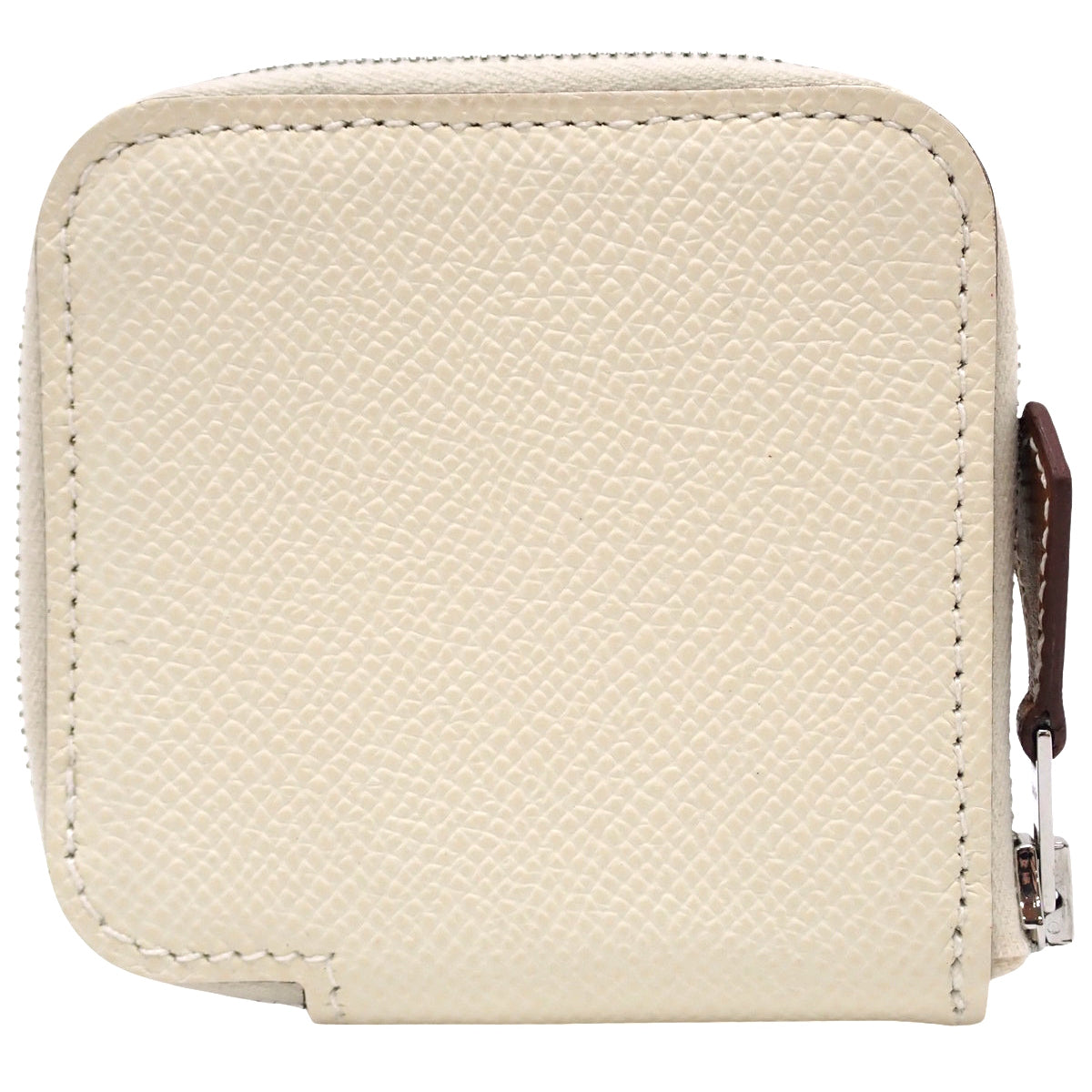 Azap Compact Mini Silkin Veau Epsom Nata Silver Hardware U-stamp