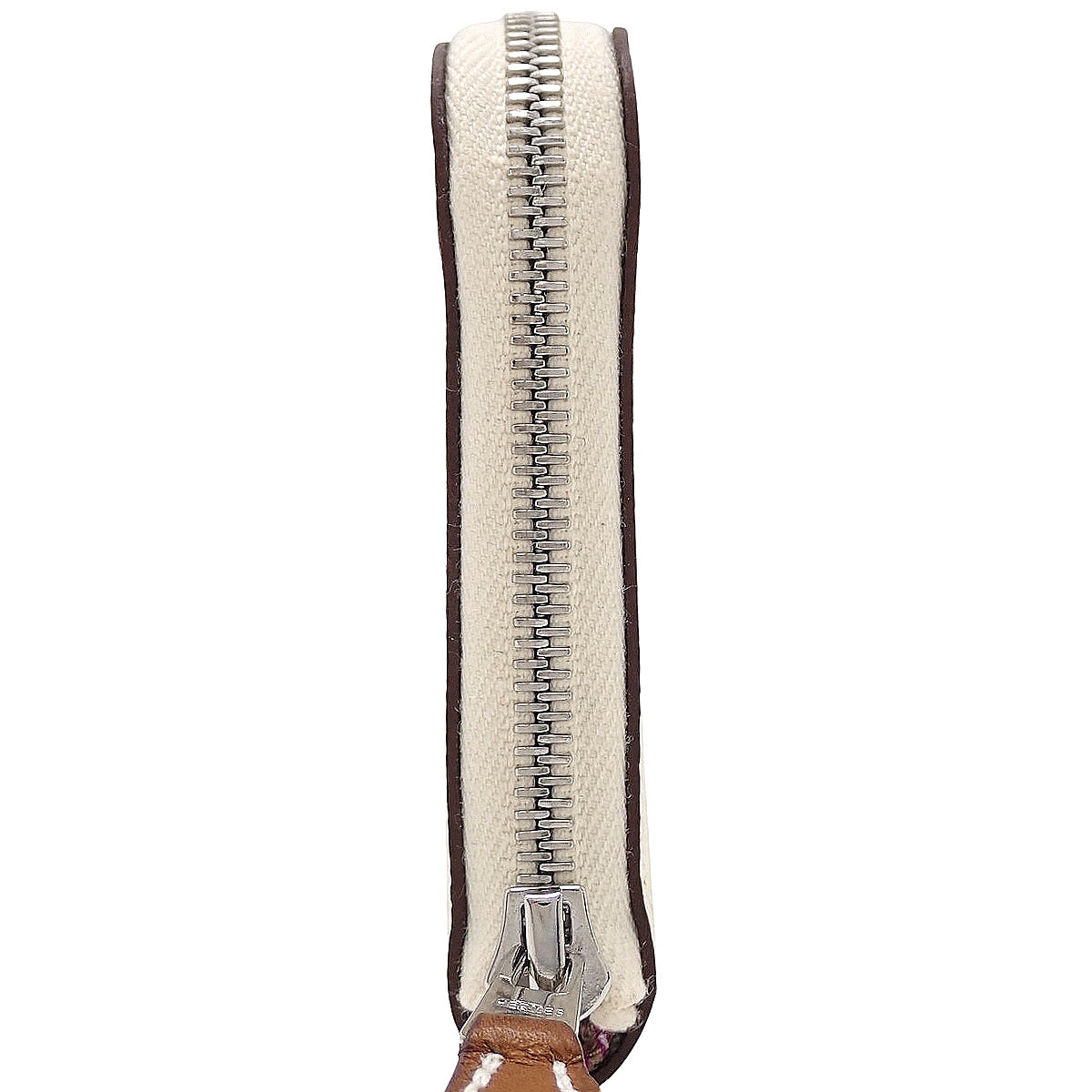Azap Compact Mini Silkin Veau Epsom Nata Silver Hardware U-stamp