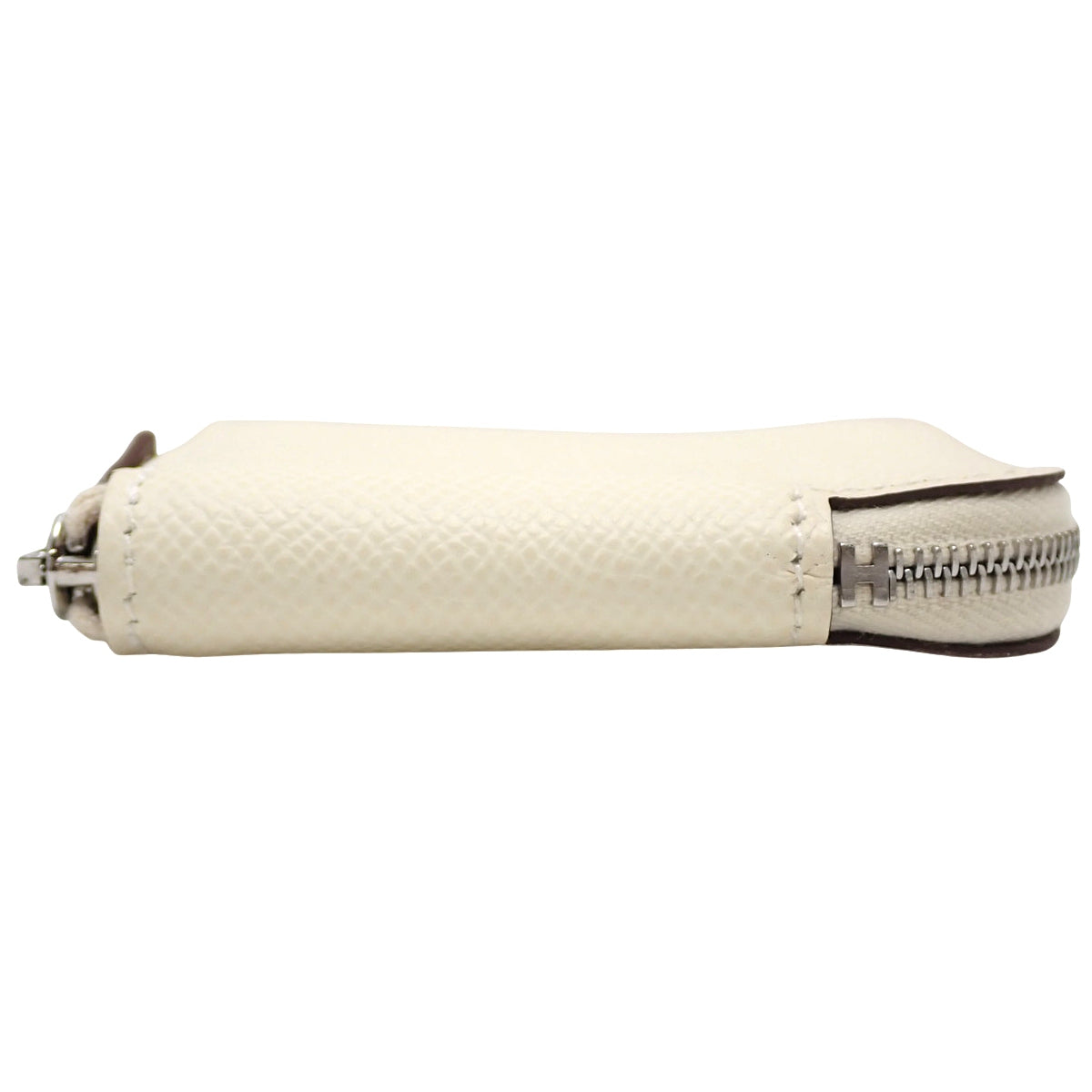 Azap Compact Mini Silkin Veau Epsom Nata Silver Hardware U-stamp