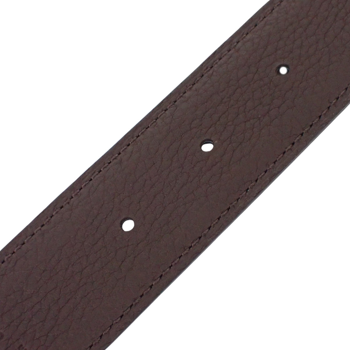 Constance H Belt Reversible 90 Boxcalf Togo Chocolat Black W stamp