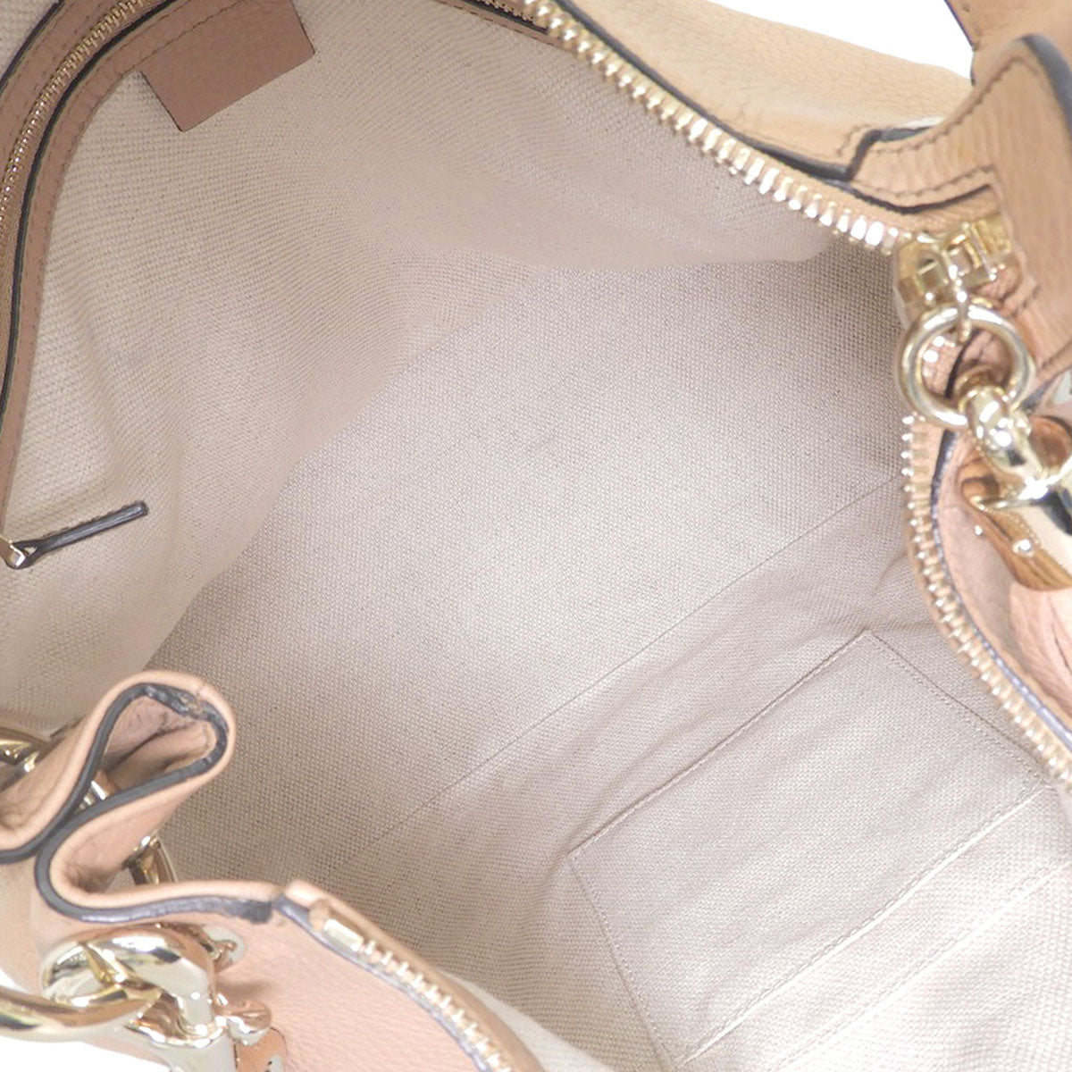 Soho Interlocking G 2-Way Shoulder Bag Calf Beige 408825