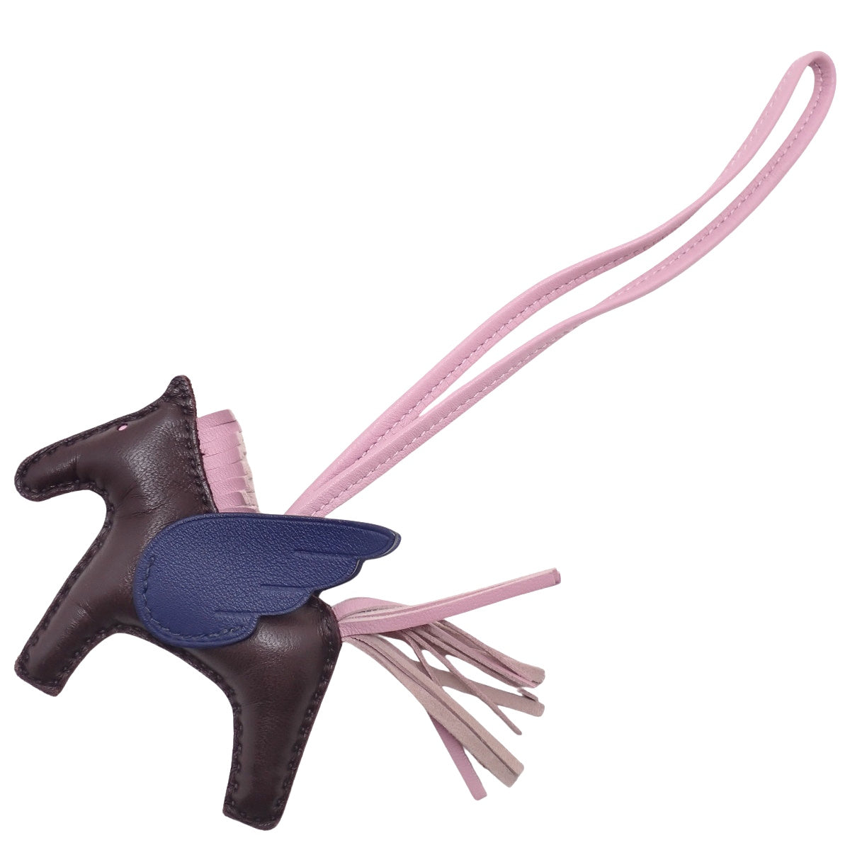 Rodeo Charm Pegase PM Agneau Milo Swift Rouge Sellier/Bleu Saphir/Mauve Sylvestre B stamp