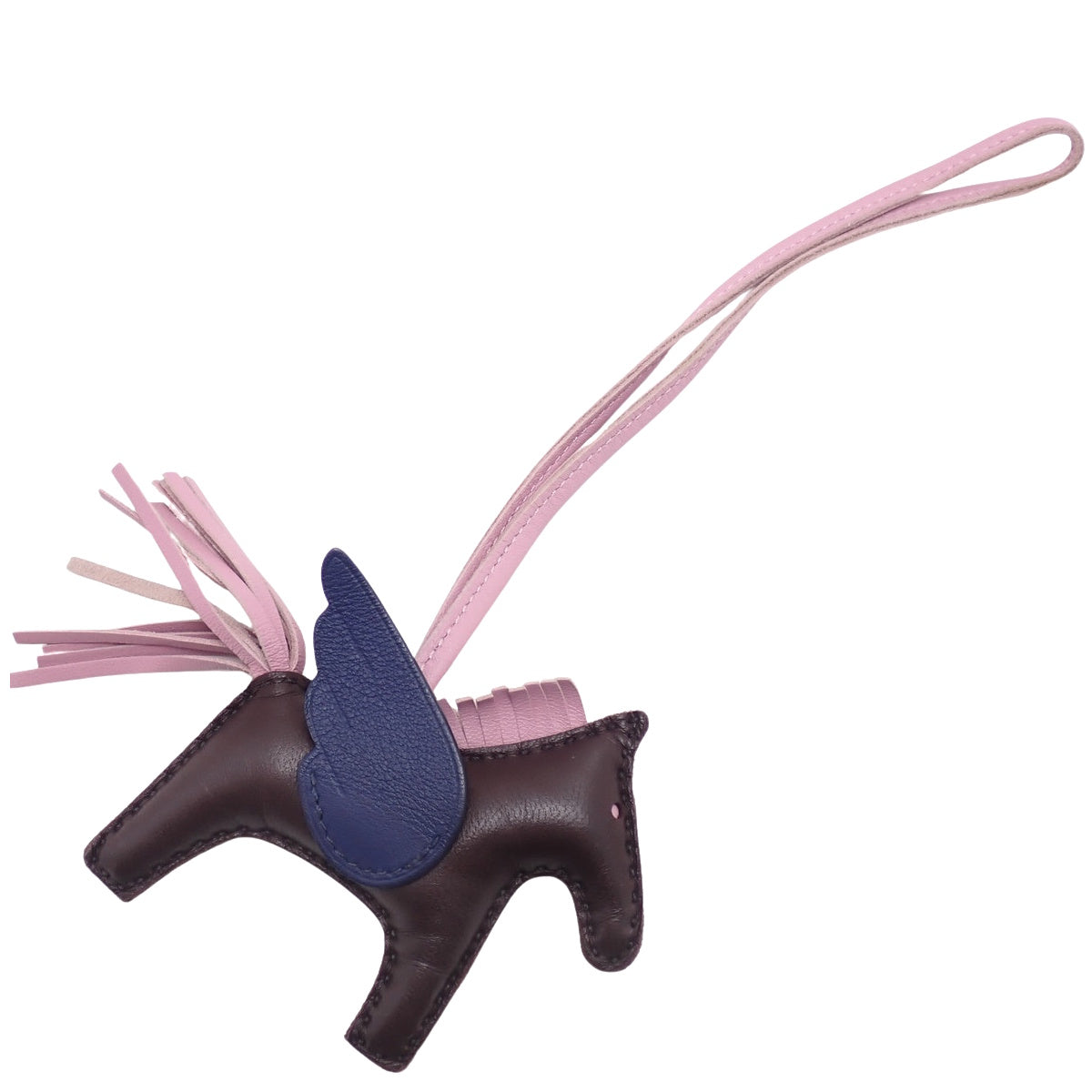 Rodeo Charm Pegase PM Agneau Milo Swift Rouge Sellier/Bleu Saphir/Mauve Sylvestre B stamp