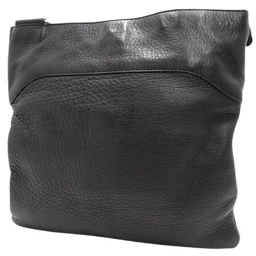 Logo Crossbody Bag, Leather, NERO (Black), VA0693