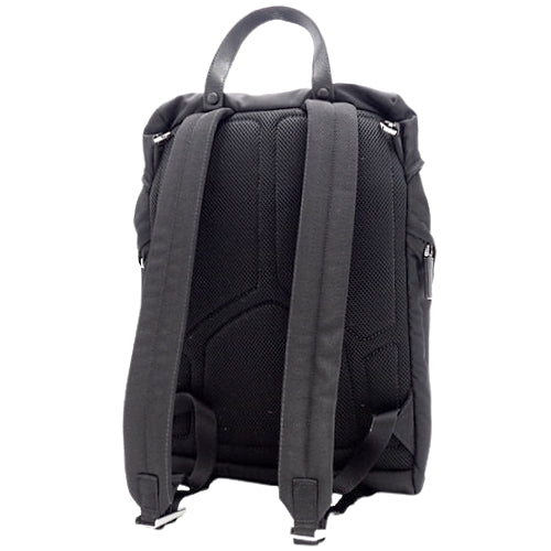 Re-Nylon x Saffiano Leather Backpack, Nylon, Saffiano Leather, NERO (Black), 2VZ135_2DMG_F0002_V_HOL (Currently in production as of February 2024), Daily, Triangle Logo