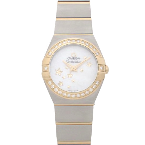 Constellation 123.25.24.60.05.001 YG/SS Quartz Bezel Diamond White Silver