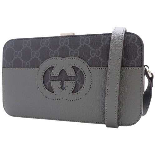 GG Supreme Interlocking G Cutout Shoulder/Crossbody Bag in GG Supreme Canvas 725341