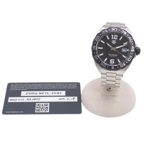 【保証書付】フォーミュラ1 WAZ1110.BA0875(2024年4月現在現行品) ステンレススチール SS クオーツ 2017年2月購入 ブラック シルバー