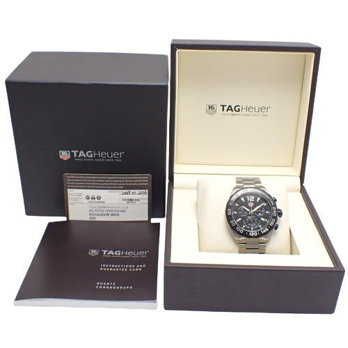 Formula 1 CAZ1010.BA0842 (current as of March 2024) Stainless Steel Quartz Chronograph Watch, Black and Silver, Purchased September 2016, with Warranty.