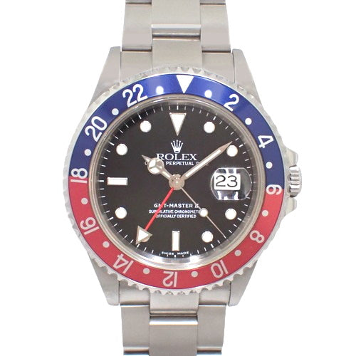 【保証書付】16710 GMTマスター 2 ステンレススチール SS F番(2003~2004年) 自動巻き ブルー 青 レッド 赤 ブラック シルバー