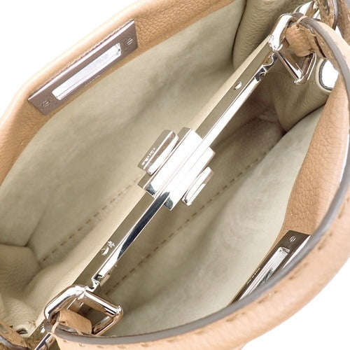 Fendi Selleria Peekaboo Regular Calfskin Bag, Brown, 8BN290 Q0J F0E8L, 2-way shoulder bag/crossbody bag.
