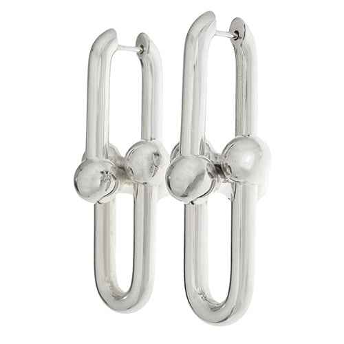 Extra Large Link Earrings, Silver SV925, Accessory, Jewelry