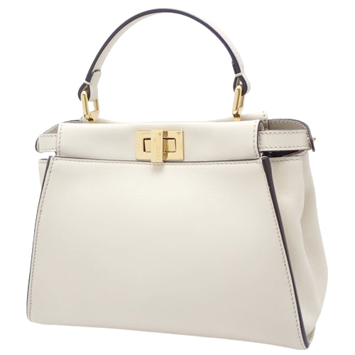 PEEKABOOMINI Peekaboo Mini Calfskin Off-White 8BN244 AF2W F1DUE 2-Way Shoulder Bag (Can be worn as a shoulder bag or crossbody bag)