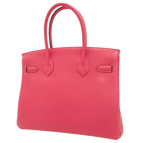 Birkin 30, Togo leather, palladium hardware, Rose Mexique (rose-mexico) color, silver hardware, Z stamp.