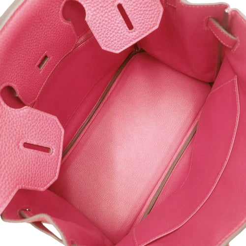 Birkin 30, Togo leather, palladium hardware, Rose Mexique (rose-mexico) color, silver hardware, Z stamp.