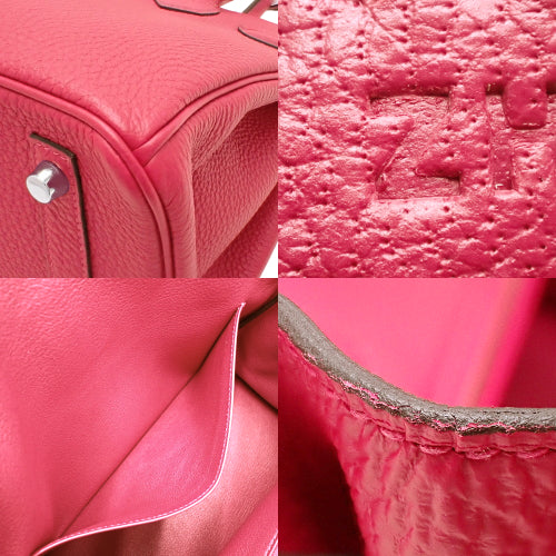 Birkin 30, Togo leather, palladium hardware, Rose Mexique (rose-mexico) color, silver hardware, Z stamp.