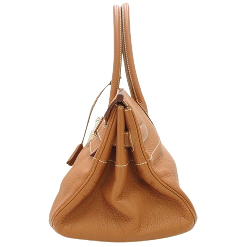 Shoulder Birkin, Taurillon Clemence leather, palladium hardware, gold or silver hardware, □I stamp.