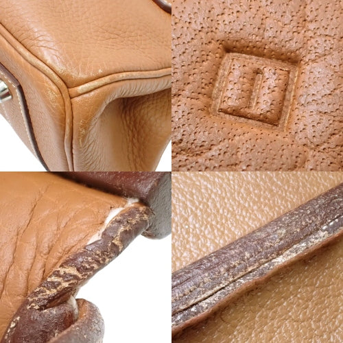 Shoulder Birkin, Taurillon Clemence leather, palladium hardware, gold or silver hardware, □I stamp.