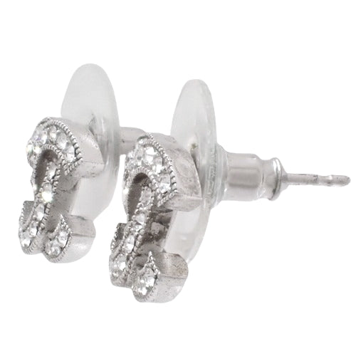 Coco Mark Rhinestone Earrings Metal Accessories Jewelry