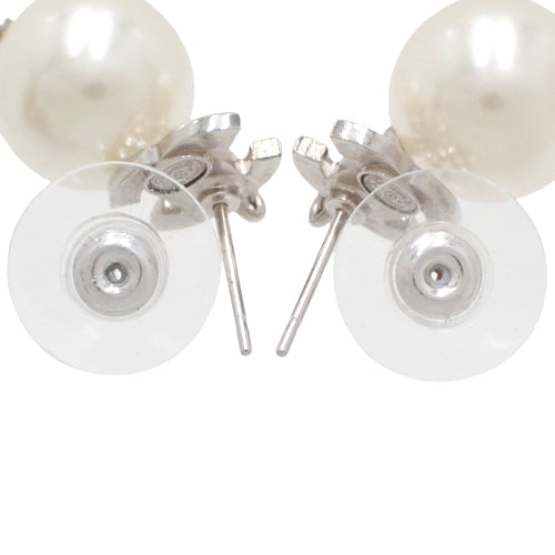 Coco Mark Rhinestone Pearl Earrings, Metal, Faux Pearl, Accessories, Jewelry
