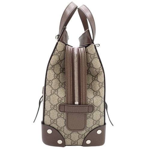 GG Supreme tote bag with details, GG Supreme canvas and leather, beige and brown, 643814, shoulder bag, handbag.