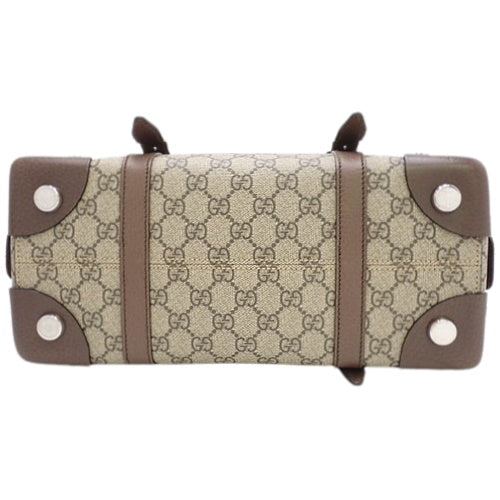 GG Supreme tote bag with details, GG Supreme canvas and leather, beige and brown, 643814, shoulder bag, handbag.