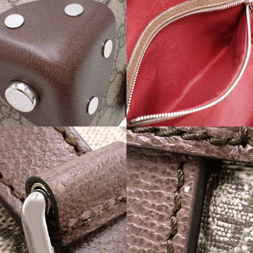 GG Supreme tote bag with details, GG Supreme canvas and leather, beige and brown, 643814, shoulder bag, handbag.
