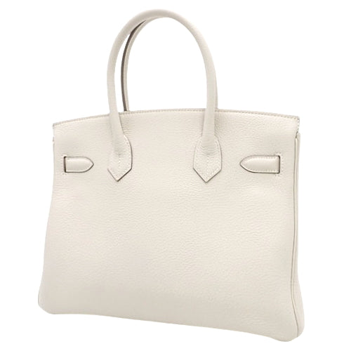 Birkin 30 Togo, Palladium hardware, Creme, Silver hardware, T stamp.