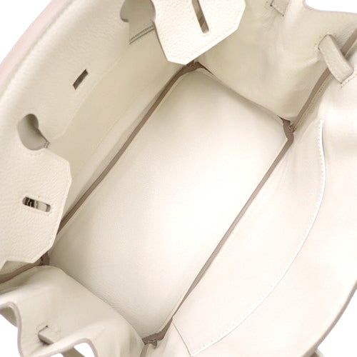 Birkin 30 Togo, Palladium hardware, Creme, Silver hardware, T stamp.