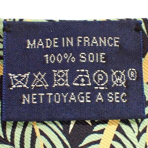 "Sous le Charme d'Orphee" (Under the Spell of Orpheus) Twilly, Apparel, Fashion Accessories, Bag Accessories, Animal, Silk, Brun Noir, Jaune Soufre, Rose, H063702S 06