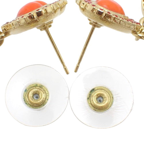 ココマーク ハート ピアス メタル(GP) ラインストーン アクセサリー ジュエリー ぶら下がり