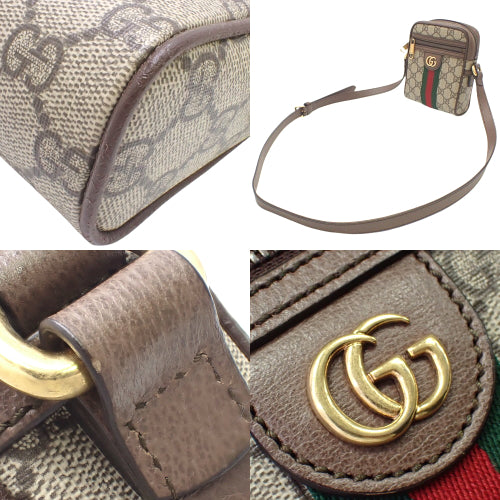 Ophidia GG Shoulder Bag, Crossbody, GG Supreme Canvas, Beige/Ebony, 598127 96IWT 8745