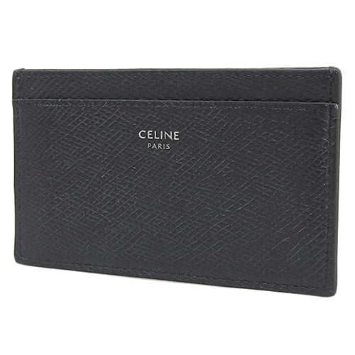 Card holder, grain calf leather, black, 10B703BEL.38SI (currently available as of December 2024), business card holder, pass case, ID holder, logo.