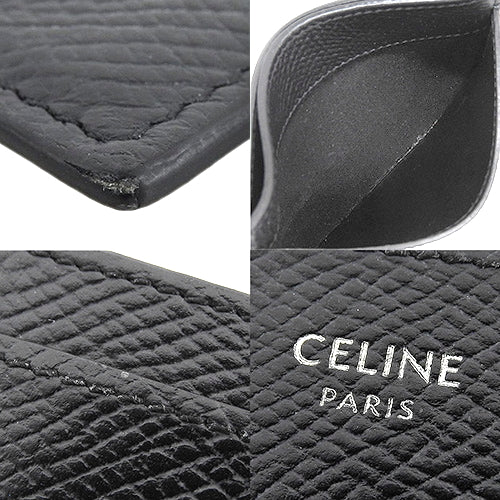 Card holder, grain calf leather, black, 10B703BEL.38SI (currently available as of December 2024), business card holder, pass case, ID holder, logo.