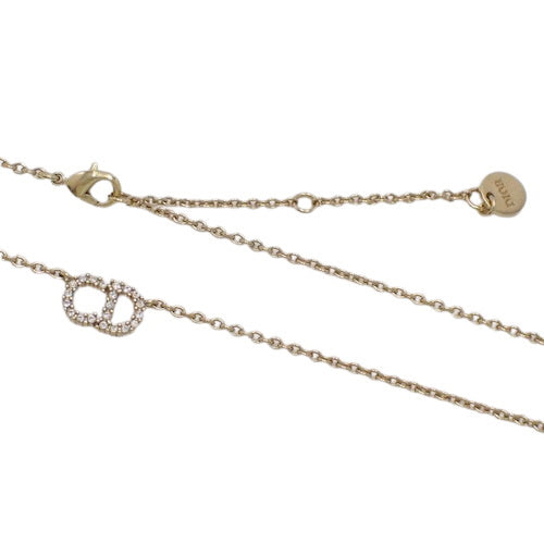 Clair D Lune クレール ディー リュヌ ネックレス N0717CDLCY_D301(2024年11月現在現行品) メタル(GP) クリスタル アクセサリー ジュエリー ラインストーン CDロゴ