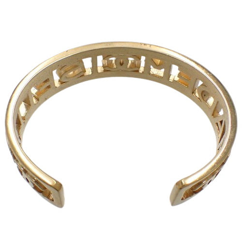 Coco Mark Rhinestone Bangle, Metal (GP) Accessory Jewelry