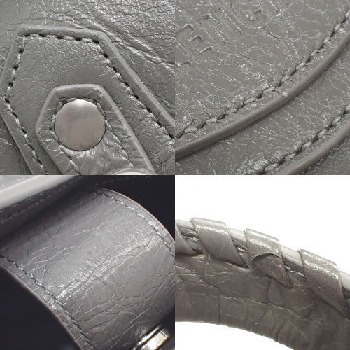 Neoclassical M Upside Down Leather Gray 702502 2-Way Shoulder Bag