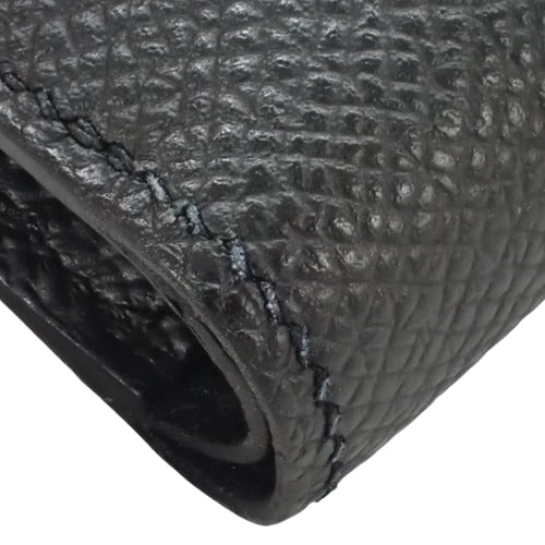 Be'an Compact, Epsom calfskin, palladium hardware, black;  silver hardware, Y-stamp.