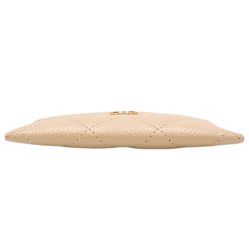 Matelasse Coco Mark Card Holder in Caviar Leather