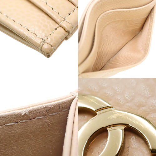 Matelasse Coco Mark Card Holder in Caviar Leather