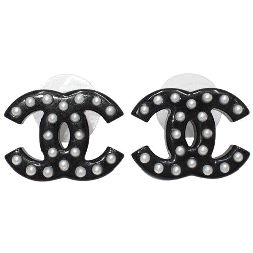 Cocomark pearl earrings, plastic and metal, fake pearl accessories, jewelry