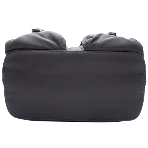 Small Re-Nylon Shoulder Backpack, Nylon, NERO, 1BZ677